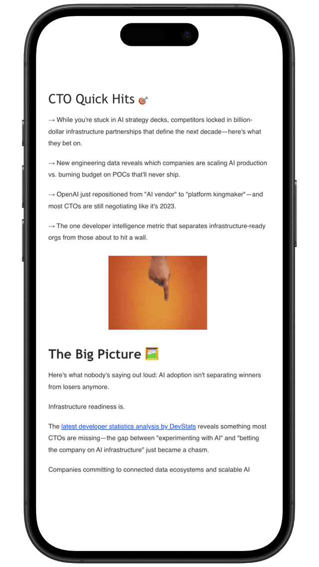 Phone showing newsletter